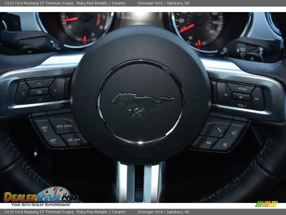 2015 Ford Mustang GT Premium Coupe Ruby Red Metallic / Ceramic Photo #19