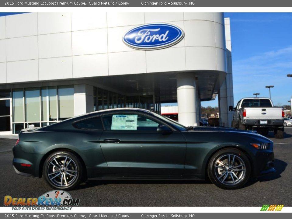 2015 Ford Mustang EcoBoost Premium Coupe Guard Metallic / Ebony Photo #2