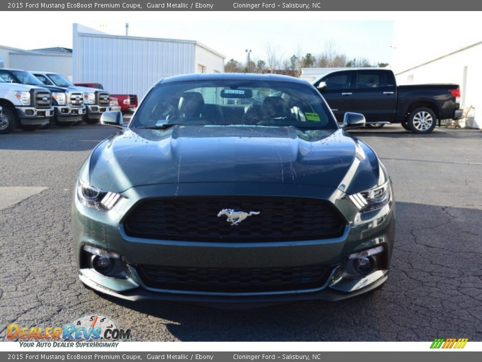2015 Ford Mustang EcoBoost Premium Coupe Guard Metallic / Ebony Photo #4