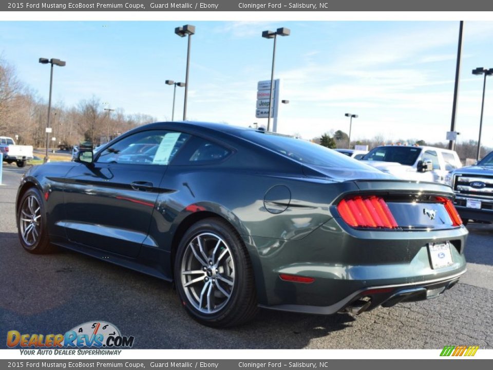 2015 Ford Mustang EcoBoost Premium Coupe Guard Metallic / Ebony Photo #22