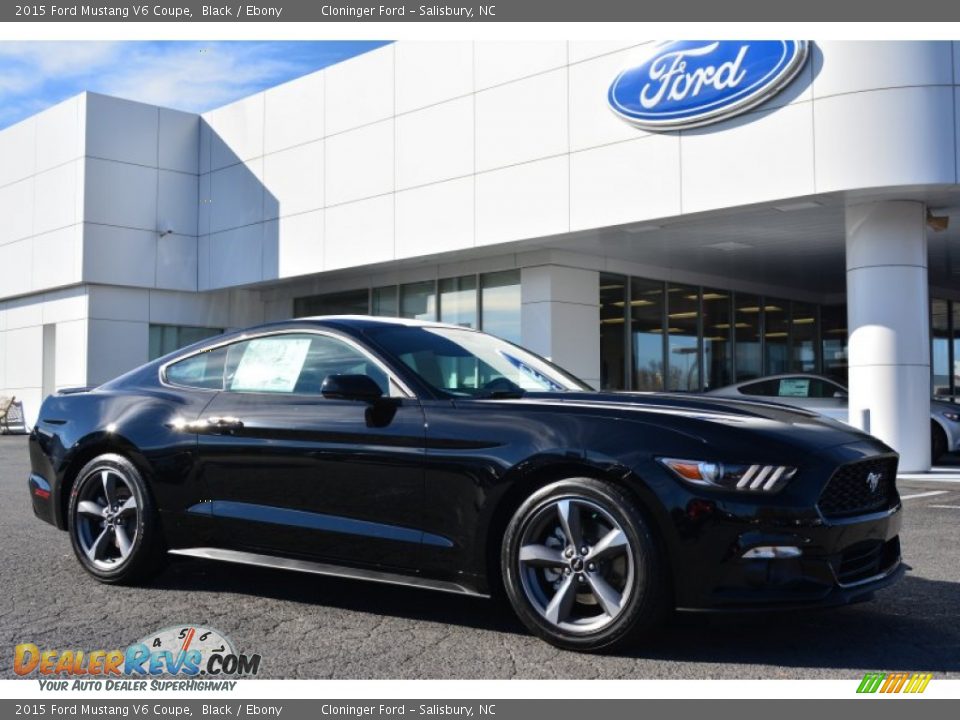 2015 Ford Mustang V6 Coupe Black / Ebony Photo #1