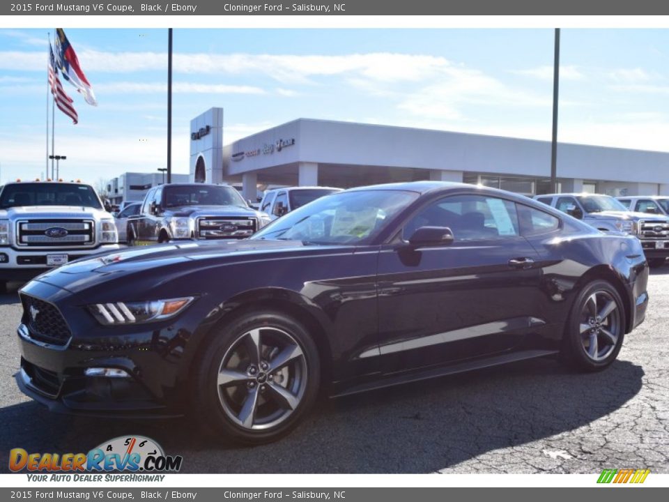 2015 Ford Mustang V6 Coupe Black / Ebony Photo #3