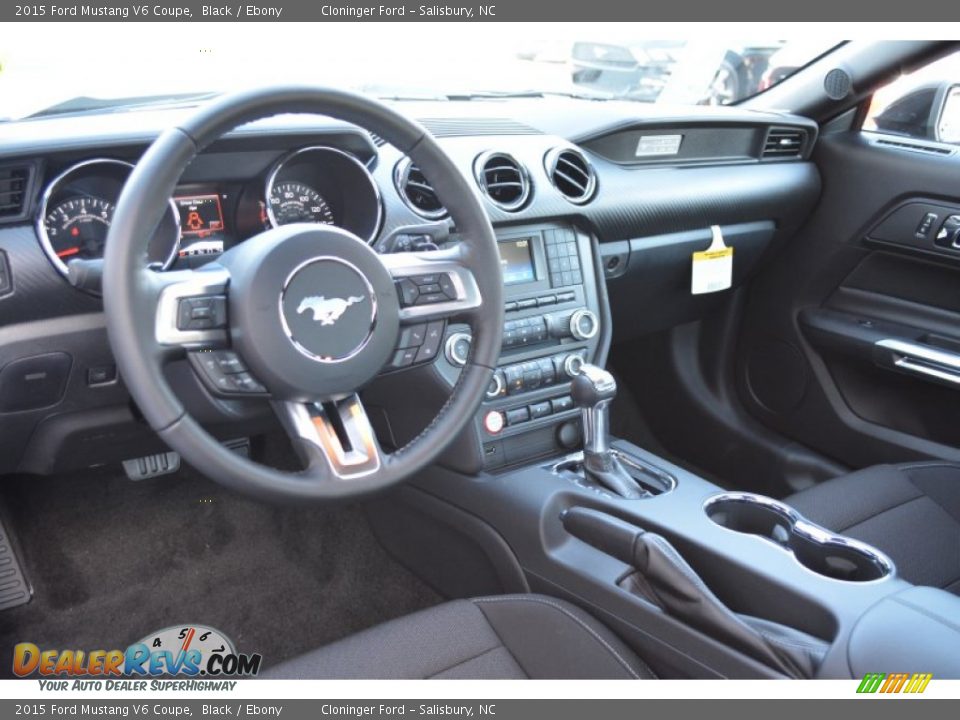 2015 Ford Mustang V6 Coupe Black / Ebony Photo #7