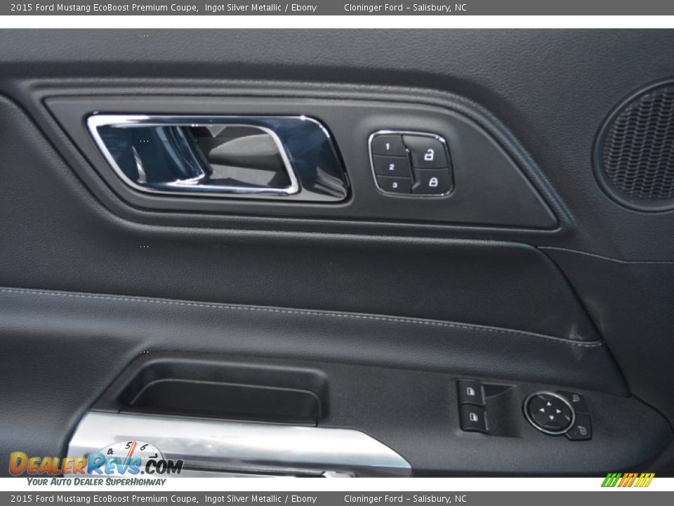 2015 Ford Mustang EcoBoost Premium Coupe Ingot Silver Metallic / Ebony Photo #4