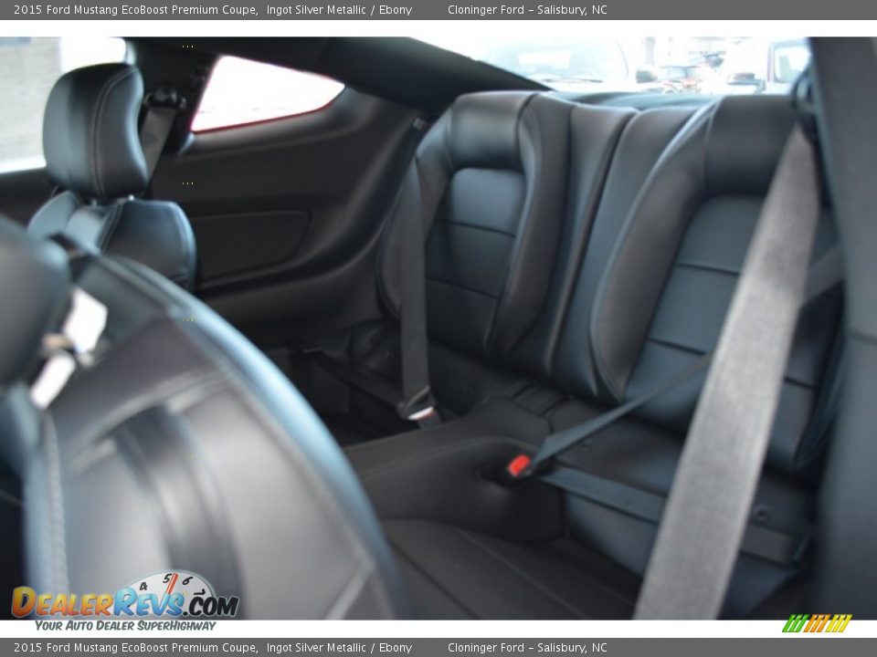 2015 Ford Mustang EcoBoost Premium Coupe Ingot Silver Metallic / Ebony Photo #7
