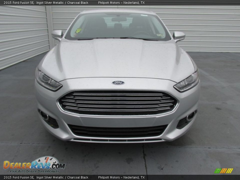 2015 Ford Fusion SE Ingot Silver Metallic / Charcoal Black Photo #8