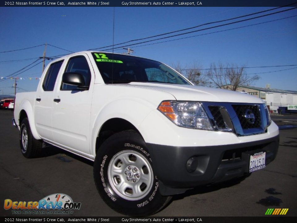 2012 Nissan Frontier S Crew Cab Avalanche White / Steel Photo #1