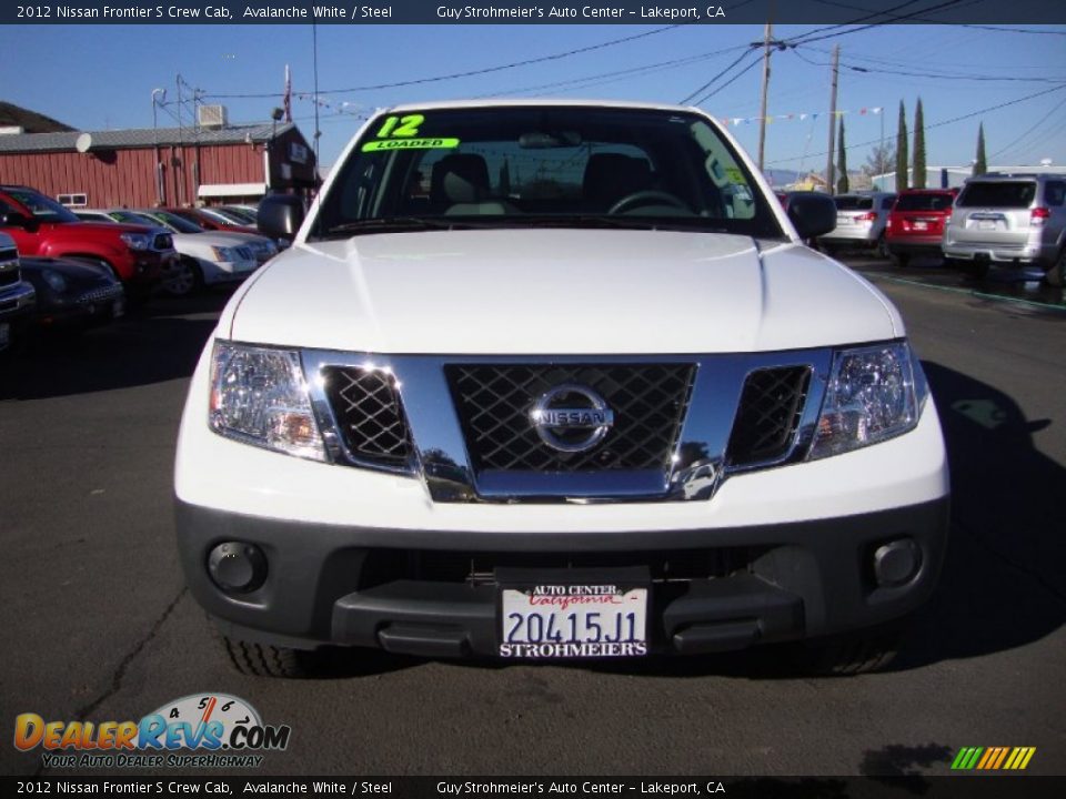 2012 Nissan Frontier S Crew Cab Avalanche White / Steel Photo #2