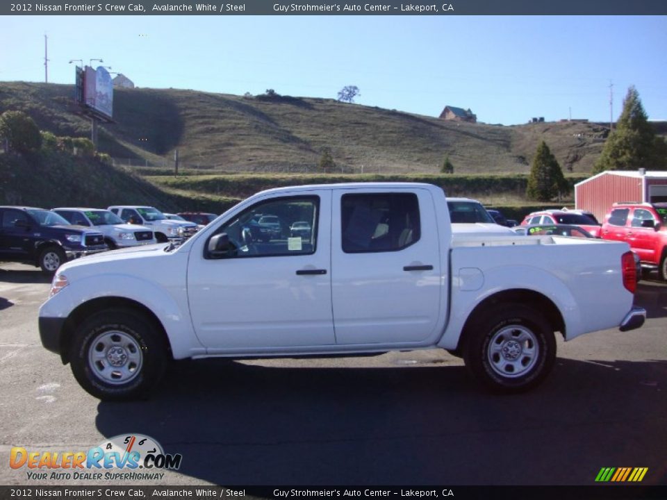 2012 Nissan Frontier S Crew Cab Avalanche White / Steel Photo #4