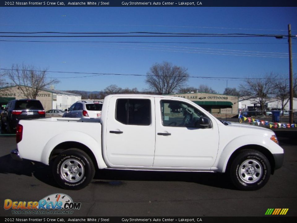 2012 Nissan Frontier S Crew Cab Avalanche White / Steel Photo #8