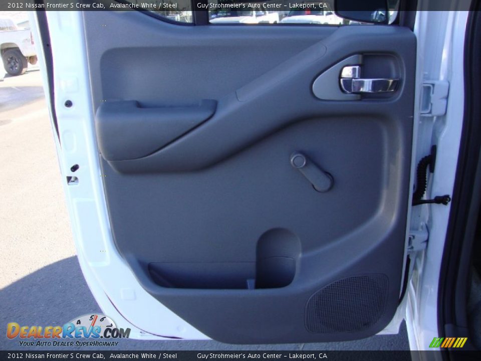 2012 Nissan Frontier S Crew Cab Avalanche White / Steel Photo #22