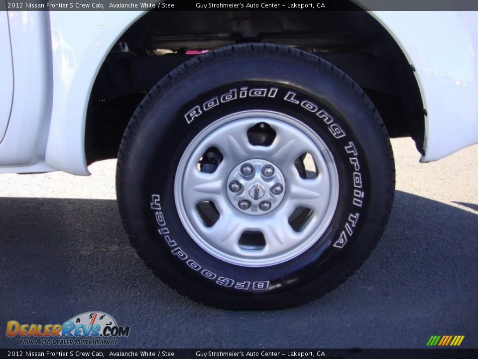 2012 Nissan Frontier S Crew Cab Avalanche White / Steel Photo #24