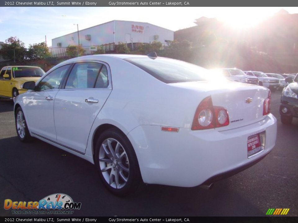 2012 Chevrolet Malibu LTZ Summit White / Ebony Photo #5