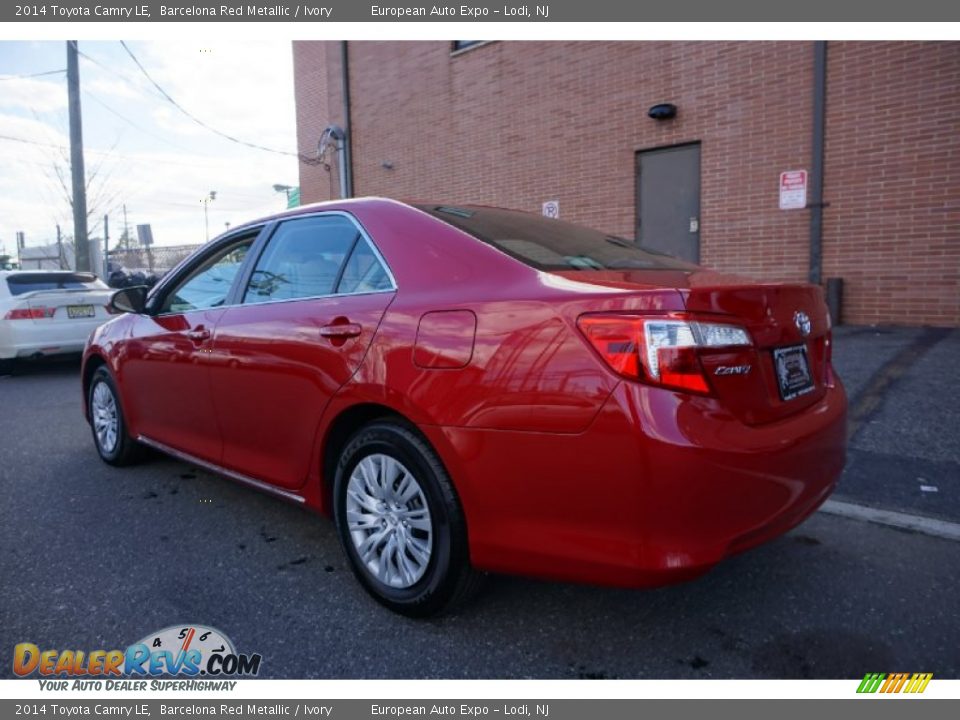 2014 Toyota Camry LE Barcelona Red Metallic / Ivory Photo #3