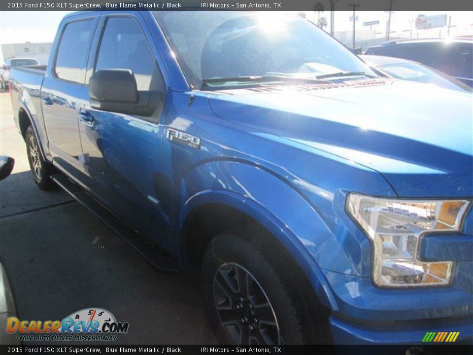 2015 Ford F150 XLT SuperCrew Blue Flame Metallic / Black Photo #1