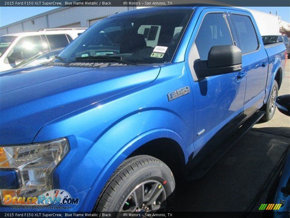 2015 Ford F150 XLT SuperCrew Blue Flame Metallic / Black Photo #5