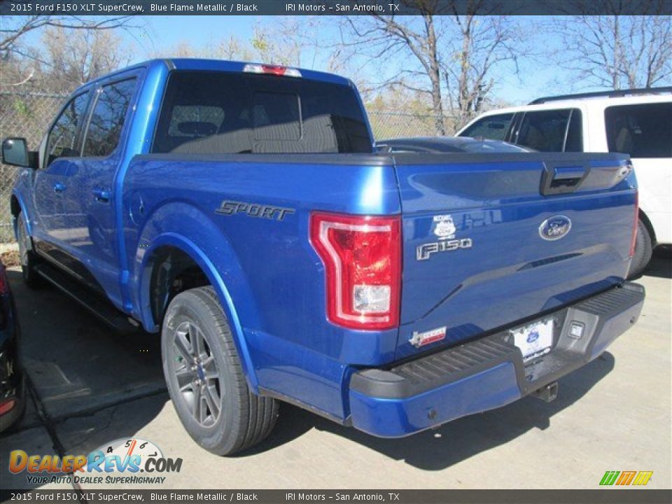 2015 Ford F150 XLT SuperCrew Blue Flame Metallic / Black Photo #6