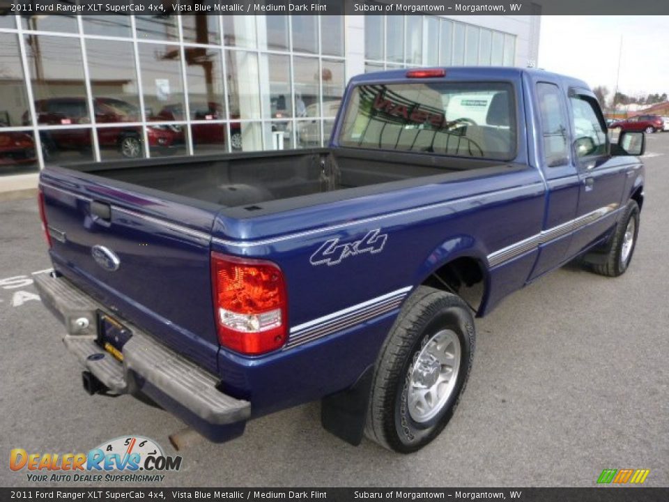 2011 Ford Ranger XLT SuperCab 4x4 Vista Blue Metallic / Medium Dark Flint Photo #3