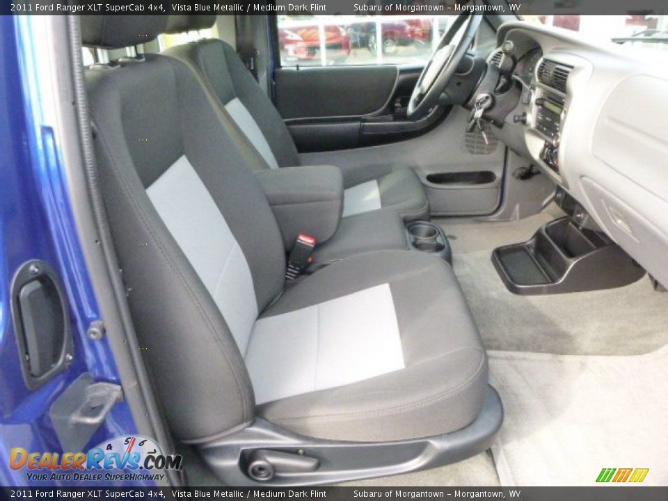 2011 Ford Ranger XLT SuperCab 4x4 Vista Blue Metallic / Medium Dark Flint Photo #12