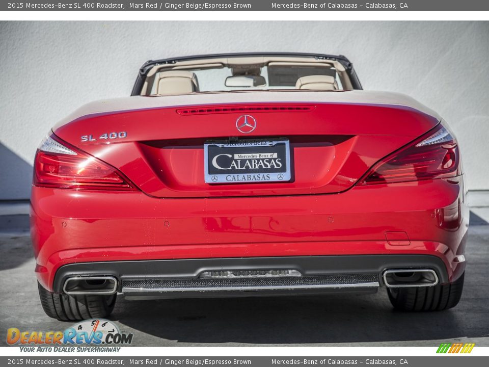 2015 Mercedes-Benz SL 400 Roadster Mars Red / Ginger Beige/Espresso Brown Photo #3