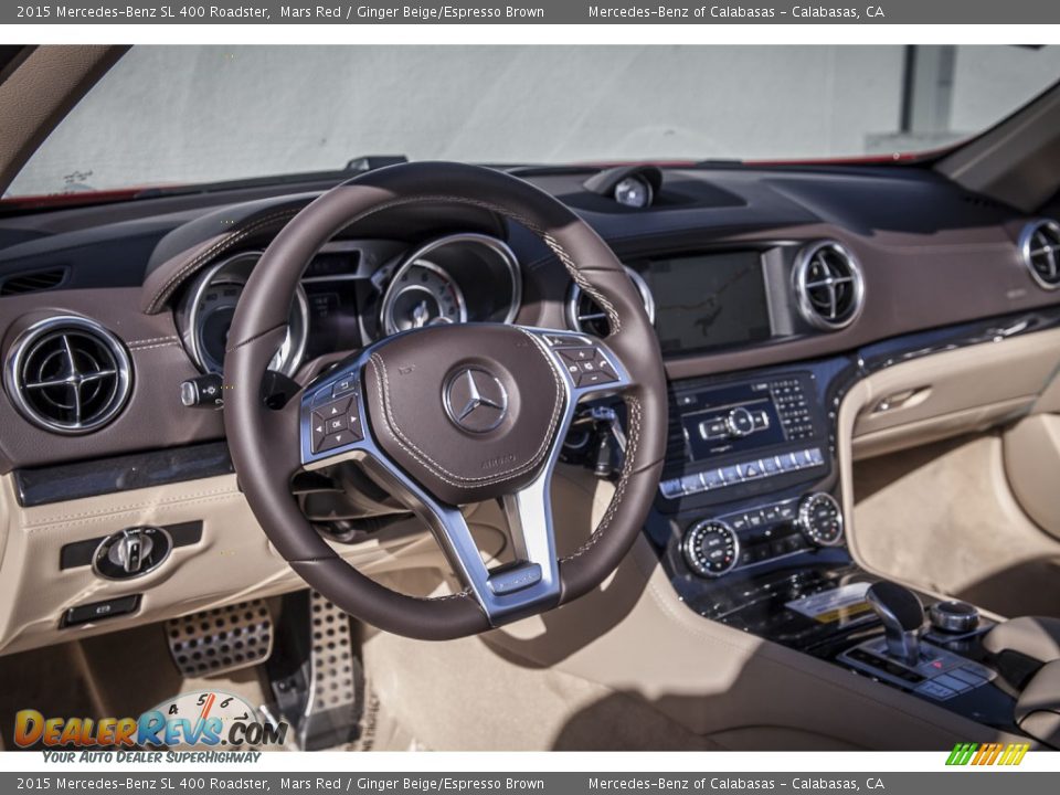 2015 Mercedes-Benz SL 400 Roadster Mars Red / Ginger Beige/Espresso Brown Photo #5