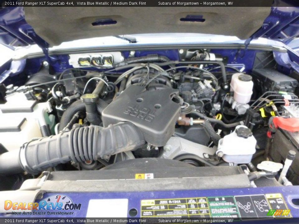 2011 Ford Ranger XLT SuperCab 4x4 Vista Blue Metallic / Medium Dark Flint Photo #24