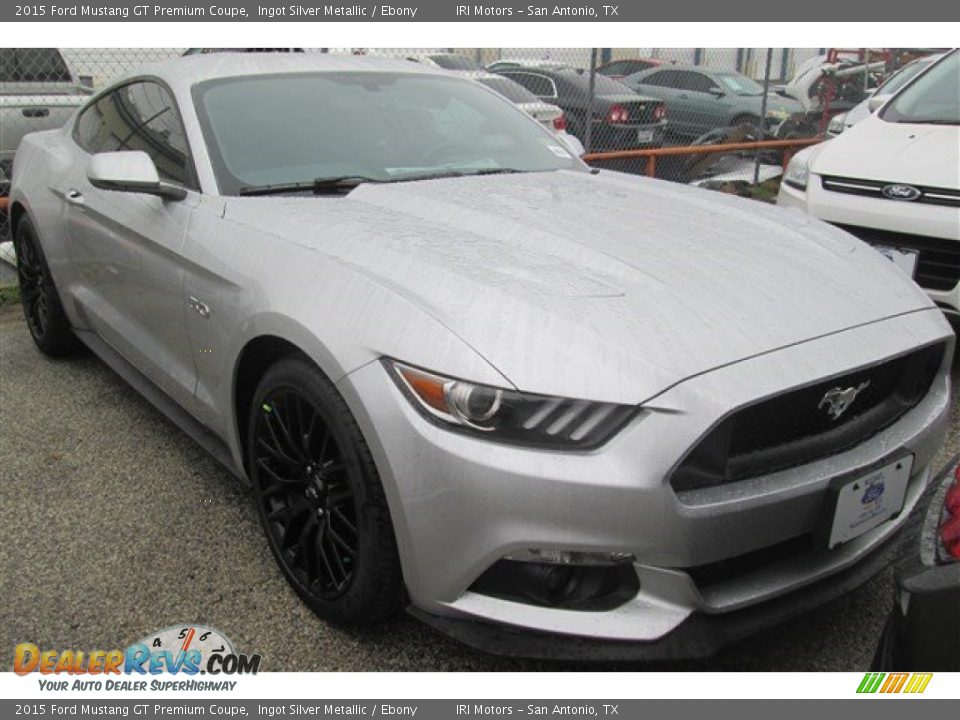 2015 Ford Mustang GT Premium Coupe Ingot Silver Metallic / Ebony Photo #1