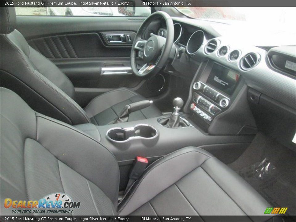 2015 Ford Mustang GT Premium Coupe Ingot Silver Metallic / Ebony Photo #8