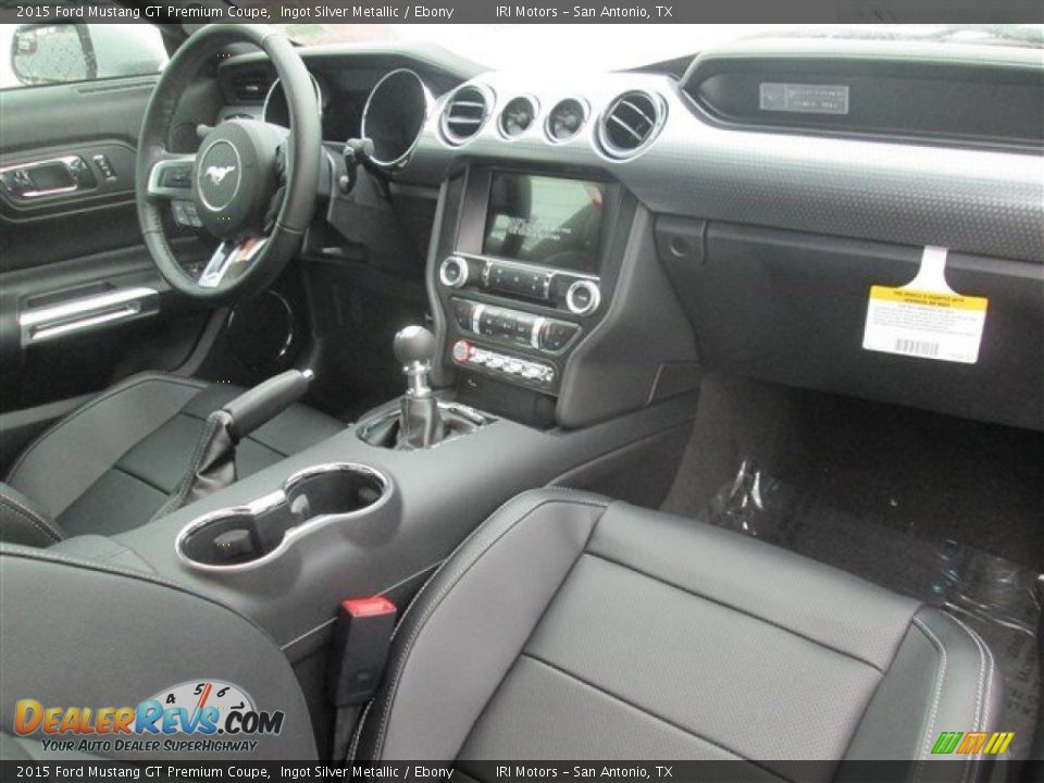 2015 Ford Mustang GT Premium Coupe Ingot Silver Metallic / Ebony Photo #9