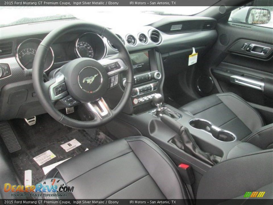 2015 Ford Mustang GT Premium Coupe Ingot Silver Metallic / Ebony Photo #10