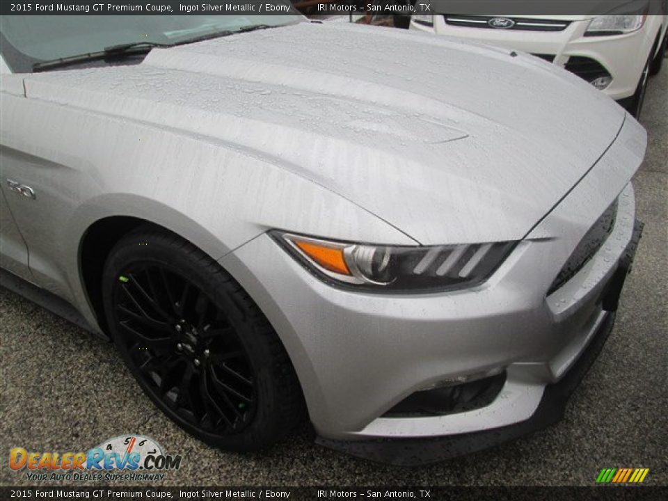 2015 Ford Mustang GT Premium Coupe Ingot Silver Metallic / Ebony Photo #14