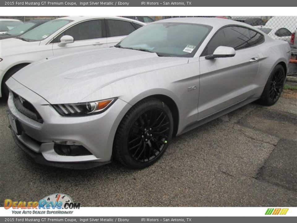 2015 Ford Mustang GT Premium Coupe Ingot Silver Metallic / Ebony Photo #16