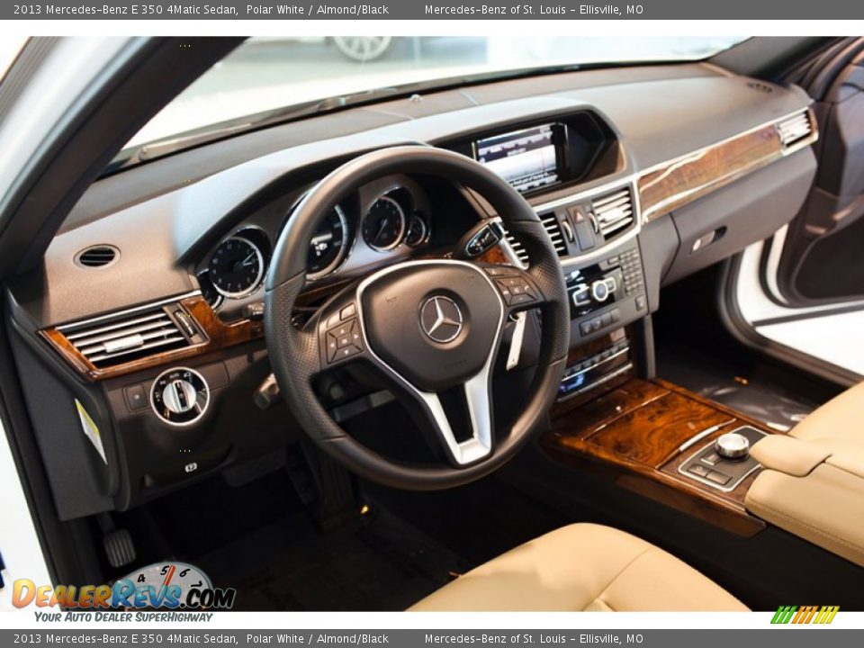 2013 Mercedes-Benz E 350 4Matic Sedan Polar White / Almond/Black Photo #19