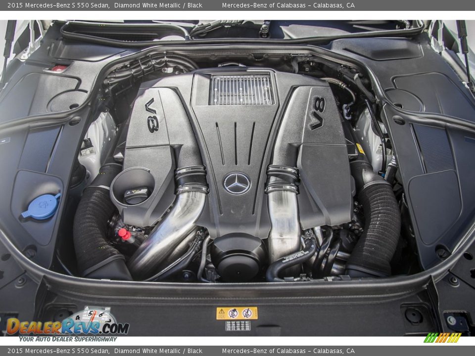 2015 Mercedes-Benz S 550 Sedan Diamond White Metallic / Black Photo #9