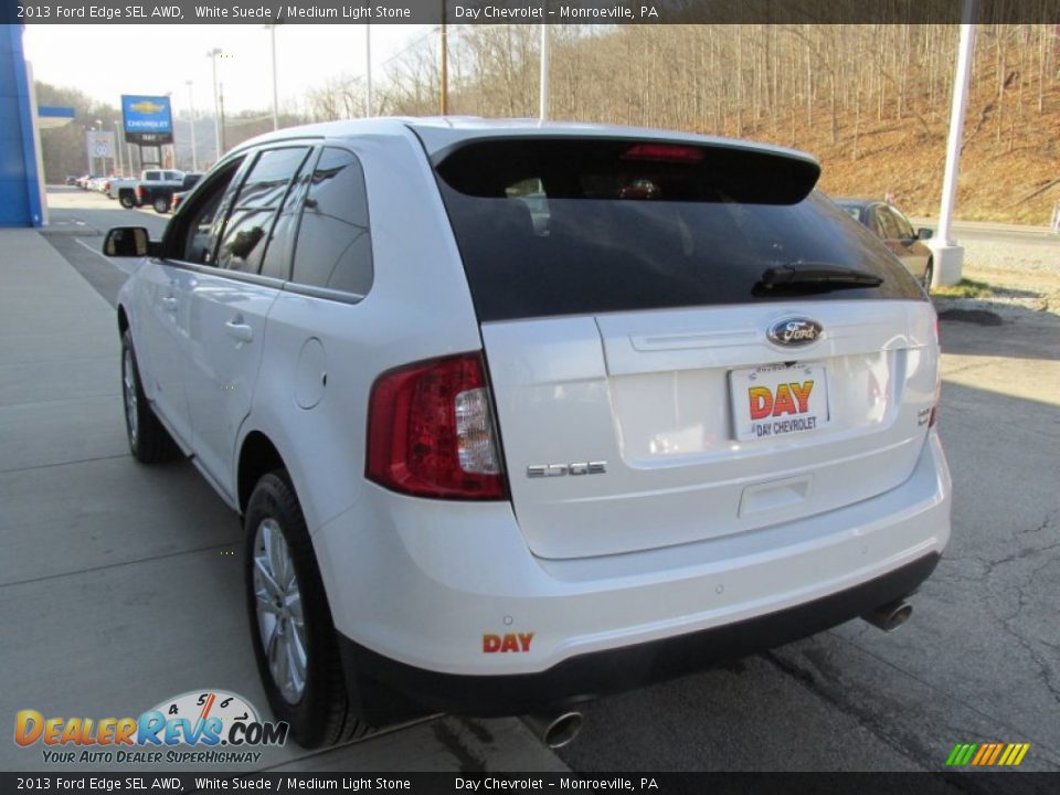 2013 Ford Edge SEL AWD White Suede / Medium Light Stone Photo #7