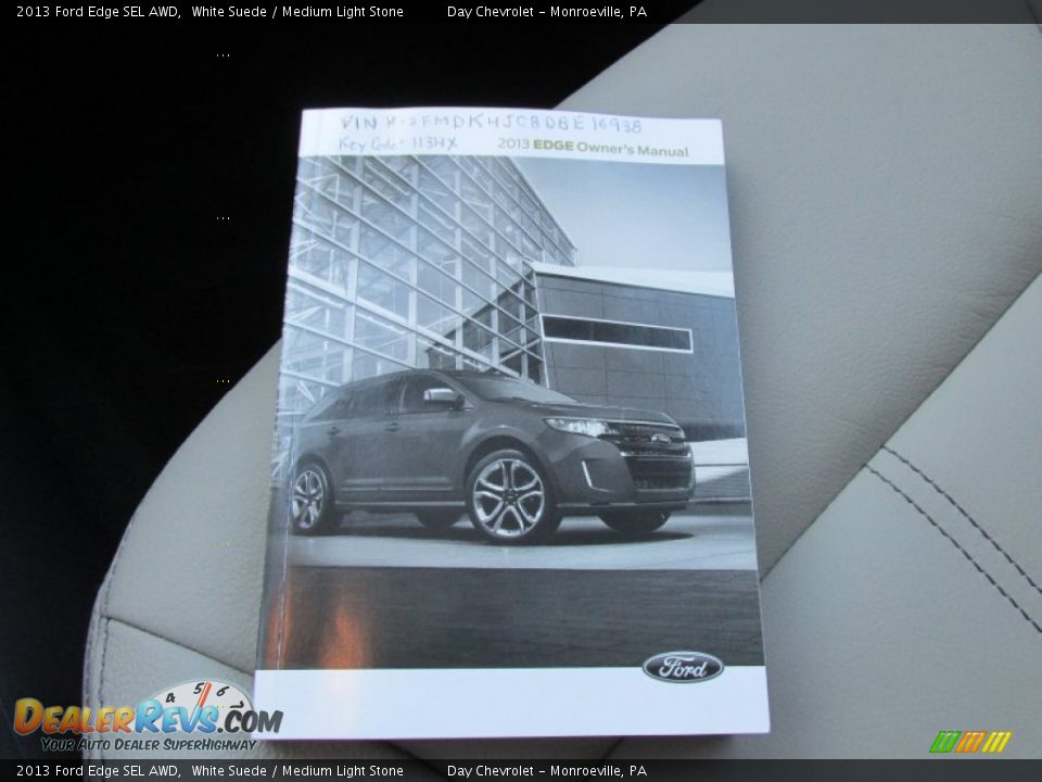 2013 Ford Edge SEL AWD White Suede / Medium Light Stone Photo #32