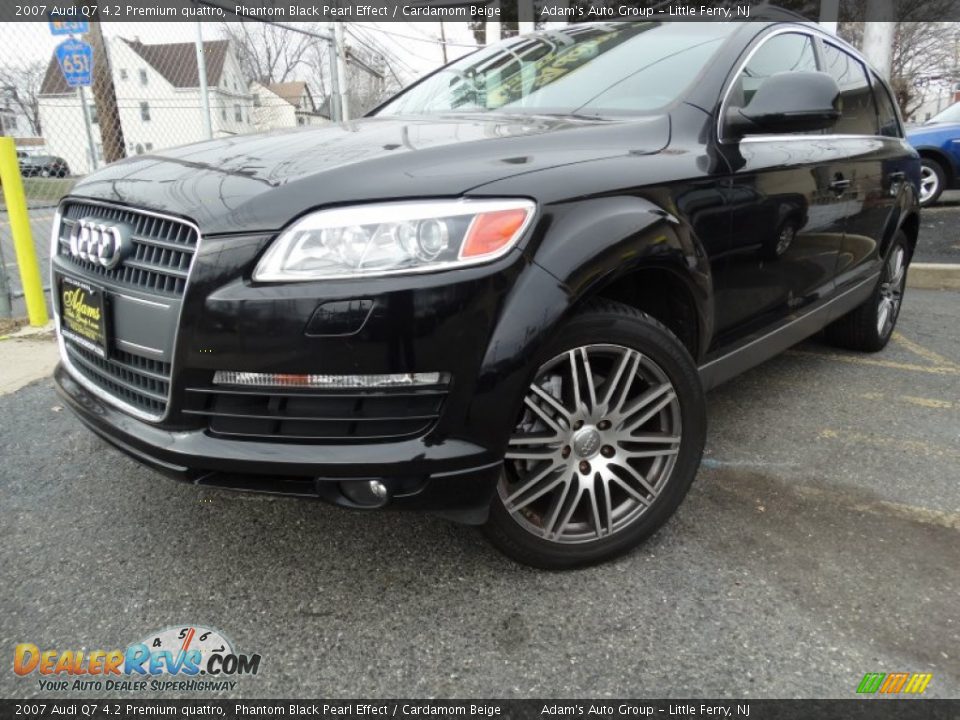 2007 Audi Q7 4.2 Premium quattro Phantom Black Pearl Effect / Cardamom Beige Photo #1