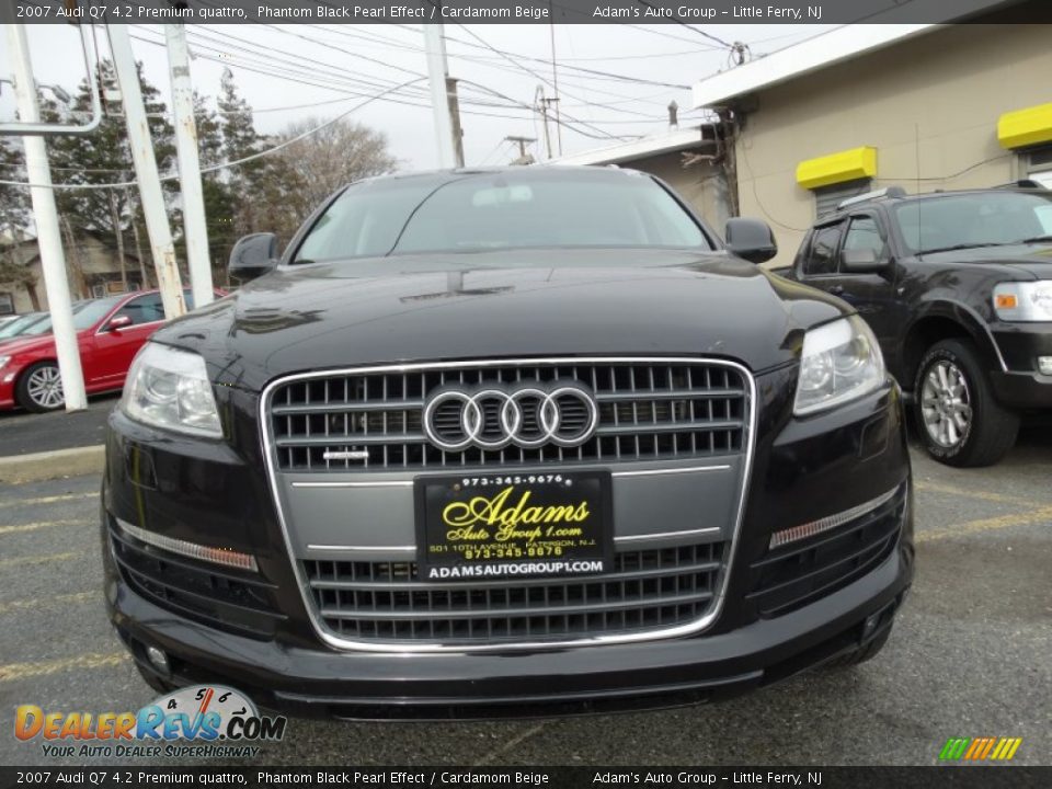 2007 Audi Q7 4.2 Premium quattro Phantom Black Pearl Effect / Cardamom Beige Photo #2