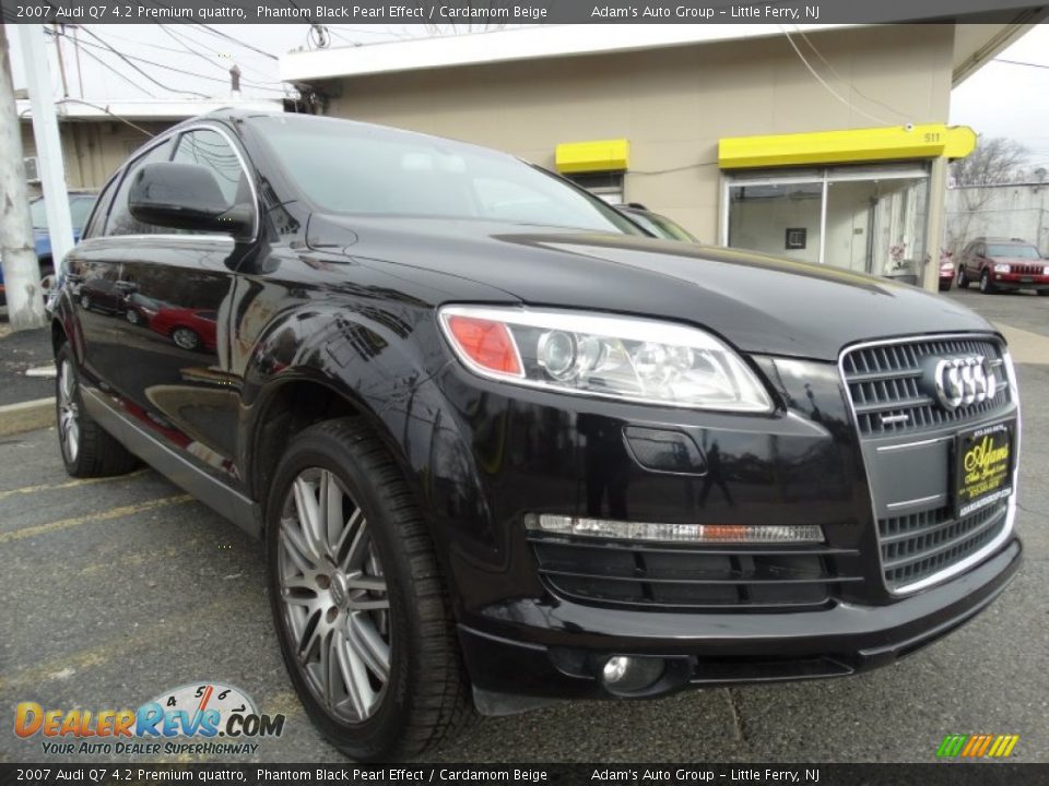 2007 Audi Q7 4.2 Premium quattro Phantom Black Pearl Effect / Cardamom Beige Photo #3