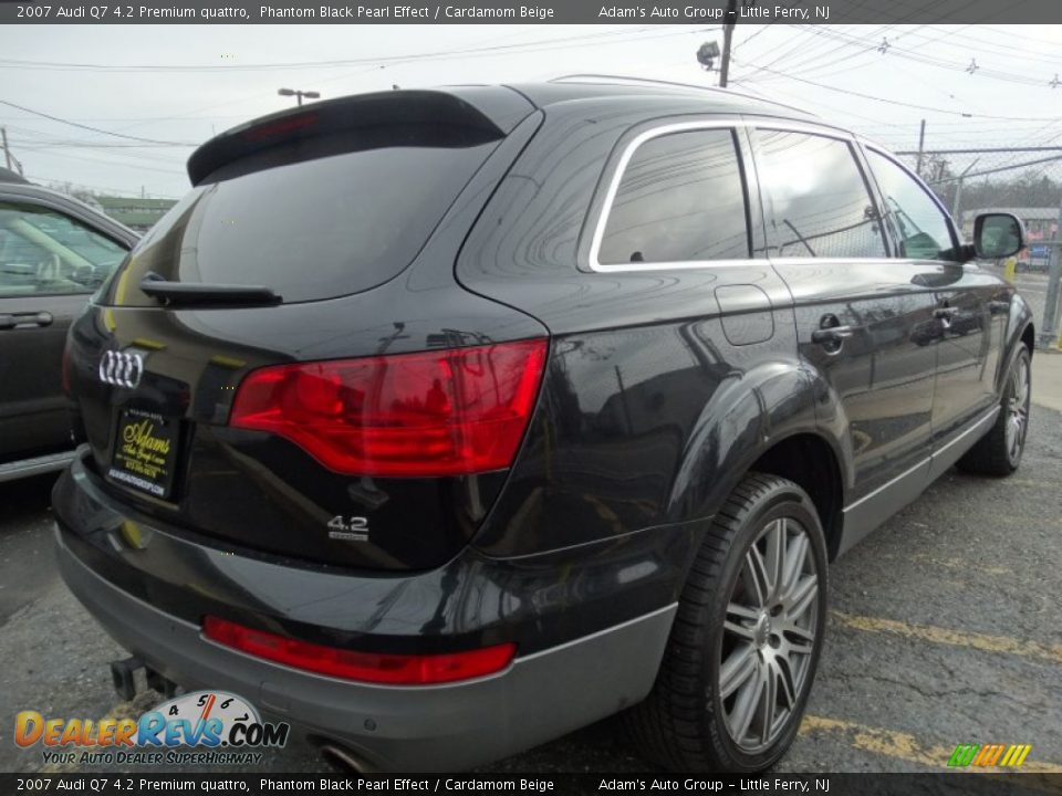 2007 Audi Q7 4.2 Premium quattro Phantom Black Pearl Effect / Cardamom Beige Photo #4