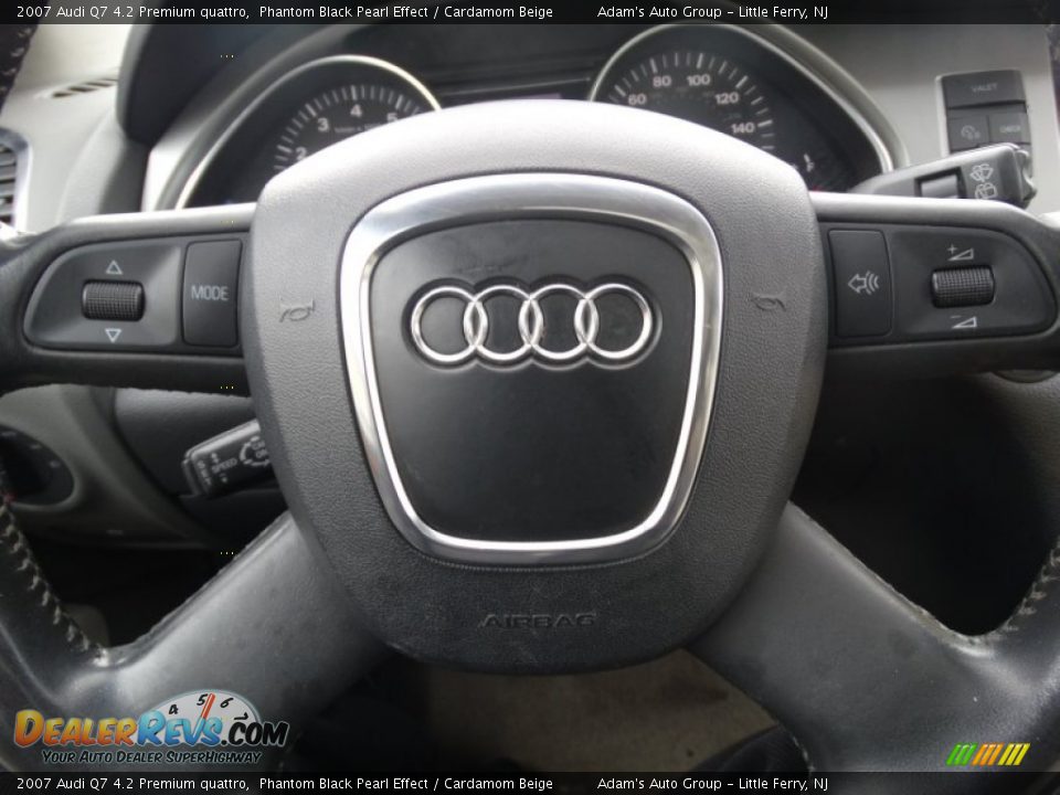 2007 Audi Q7 4.2 Premium quattro Phantom Black Pearl Effect / Cardamom Beige Photo #8