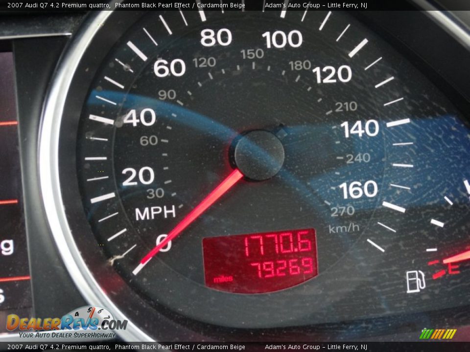 2007 Audi Q7 4.2 Premium quattro Phantom Black Pearl Effect / Cardamom Beige Photo #9