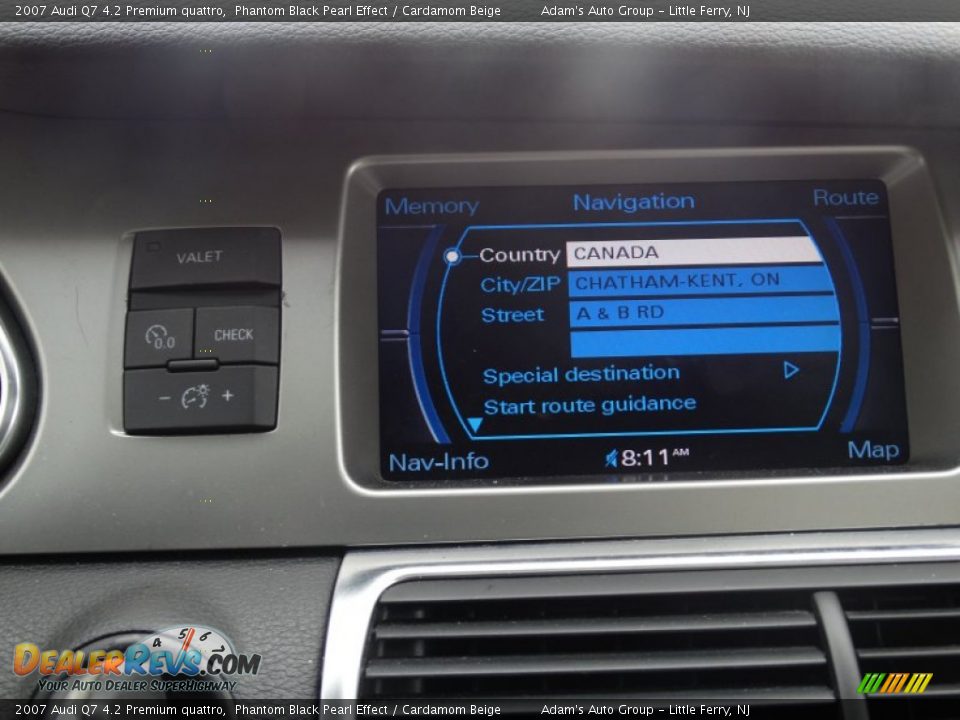 2007 Audi Q7 4.2 Premium quattro Phantom Black Pearl Effect / Cardamom Beige Photo #10