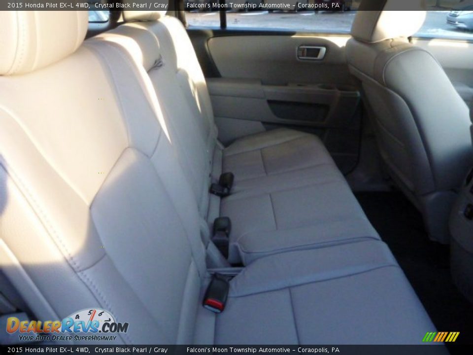 2015 Honda Pilot EX-L 4WD Crystal Black Pearl / Gray Photo #7