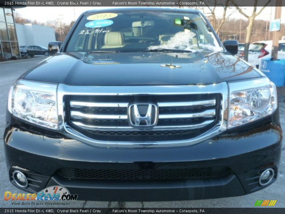 2015 Honda Pilot EX-L 4WD Crystal Black Pearl / Gray Photo #12