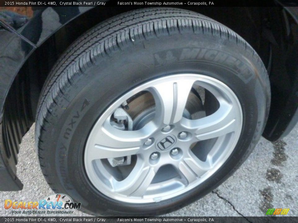 2015 Honda Pilot EX-L 4WD Crystal Black Pearl / Gray Photo #13