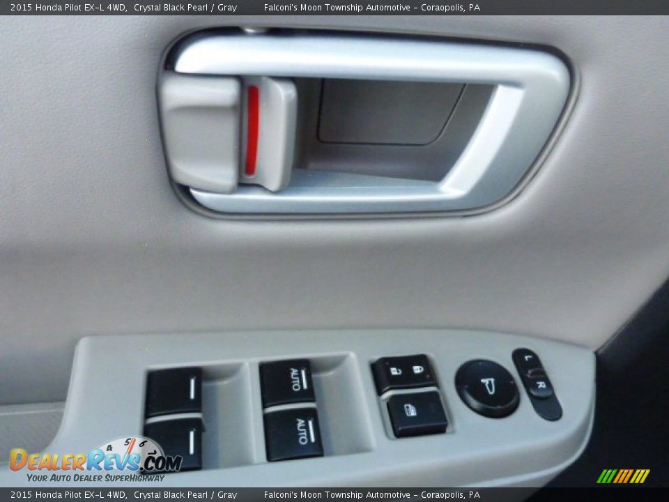 2015 Honda Pilot EX-L 4WD Crystal Black Pearl / Gray Photo #18