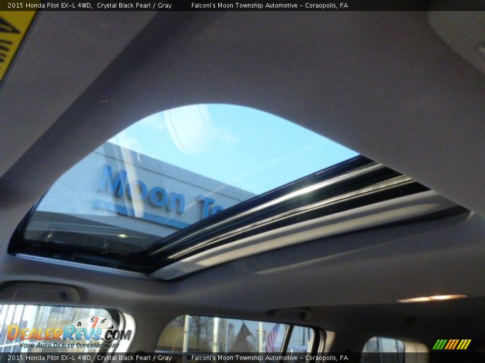 2015 Honda Pilot EX-L 4WD Crystal Black Pearl / Gray Photo #21