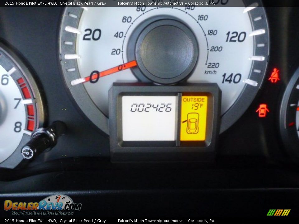 2015 Honda Pilot EX-L 4WD Crystal Black Pearl / Gray Photo #25