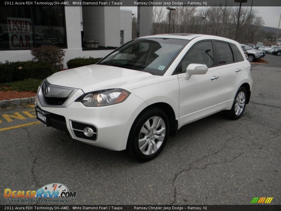 2011 Acura RDX Technology SH-AWD White Diamond Pearl / Taupe Photo #1